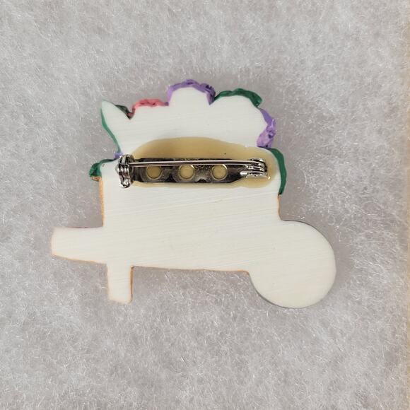 Set of 3 Floral Flowers Gardening Brooches & Pin - Picture 8 of 11